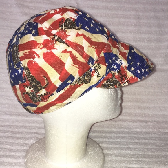 Comeaux Don’t tread on me welders cap stars n stripes hat red white & blue large - Picture 4 of 14